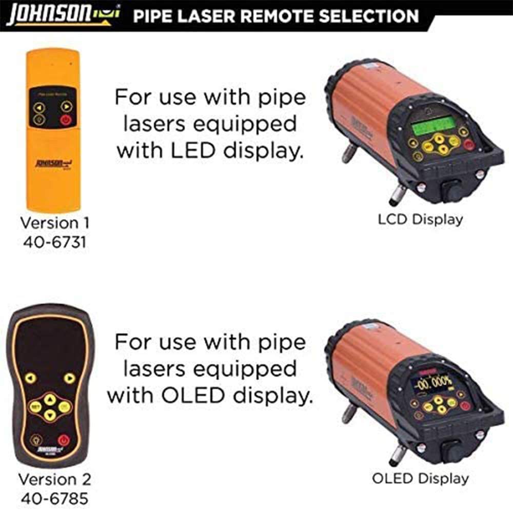 Johnson Level & Tool 40-6690 Electronic Self-Leveling Pipe Laser, Red, 1 Laser