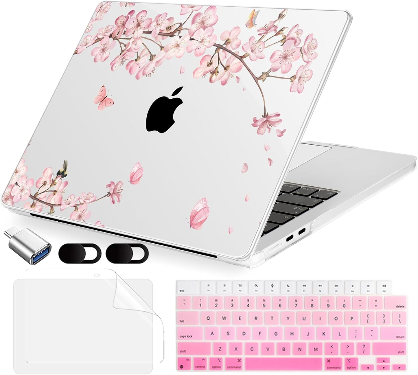 MecBevia 2026 M5 13 inch 2026 2025 2024-2022 M5 A3449 M4 A3240 M3 A3113 M2 A2681, Compatible with MacBook Air Case