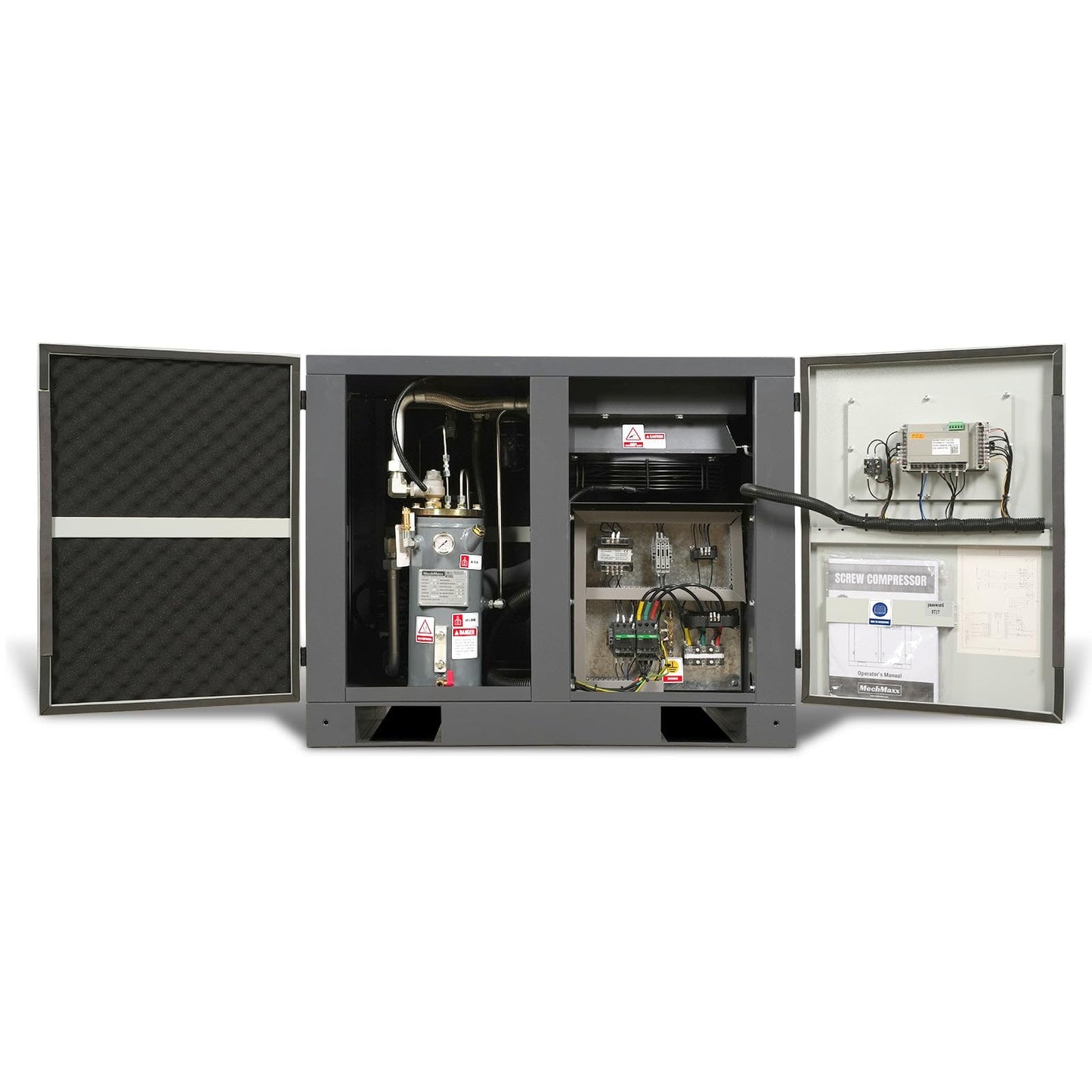 MechMaxx 10HP Rotary Screw Air Compressor – 32 CFM, 116 PSI, 230V 3-Phase | Industrial-Grade，Model M10AC230