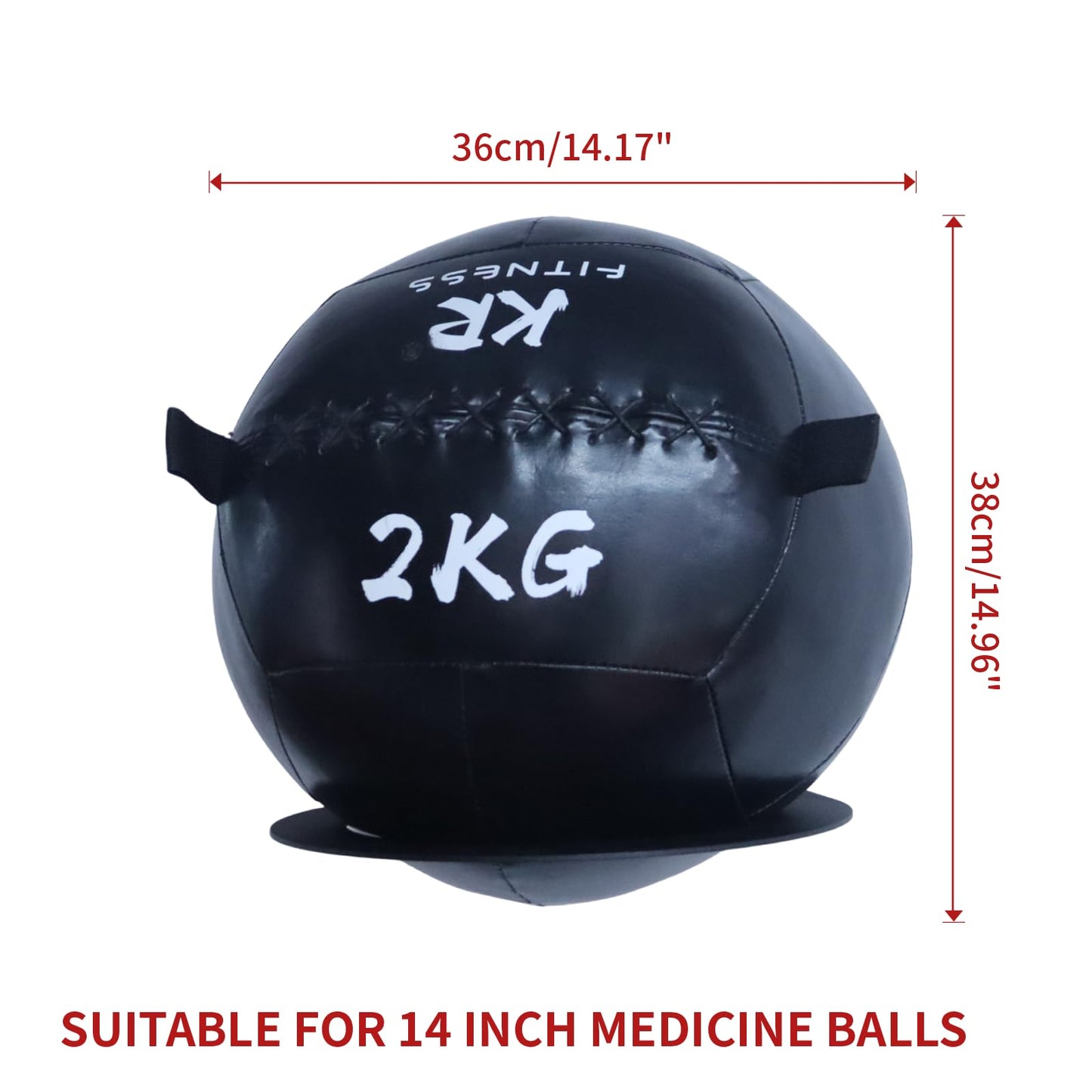 CONBUT Medicine Ball Rack Exercise Ball Holder Wall Mount, Medicine Ball Storage, 8.8 Inch Inside Diameter Exercise Ball Storage for Gym Exercise Sports Garage Home Commercial Accessory (3pcs)