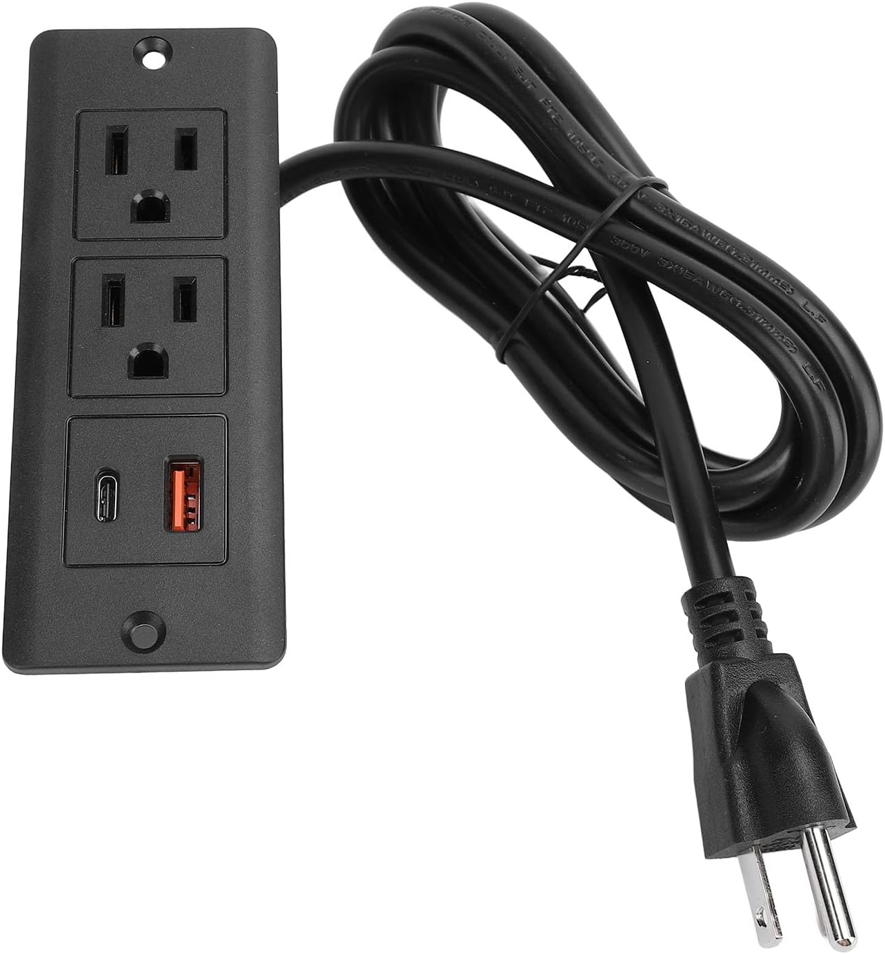 VELATEMOR 2 1.5m USB Power Strip Fast Charging Desk Outlet for Bedside Table Outlets Smart Technology Wire Cabinet