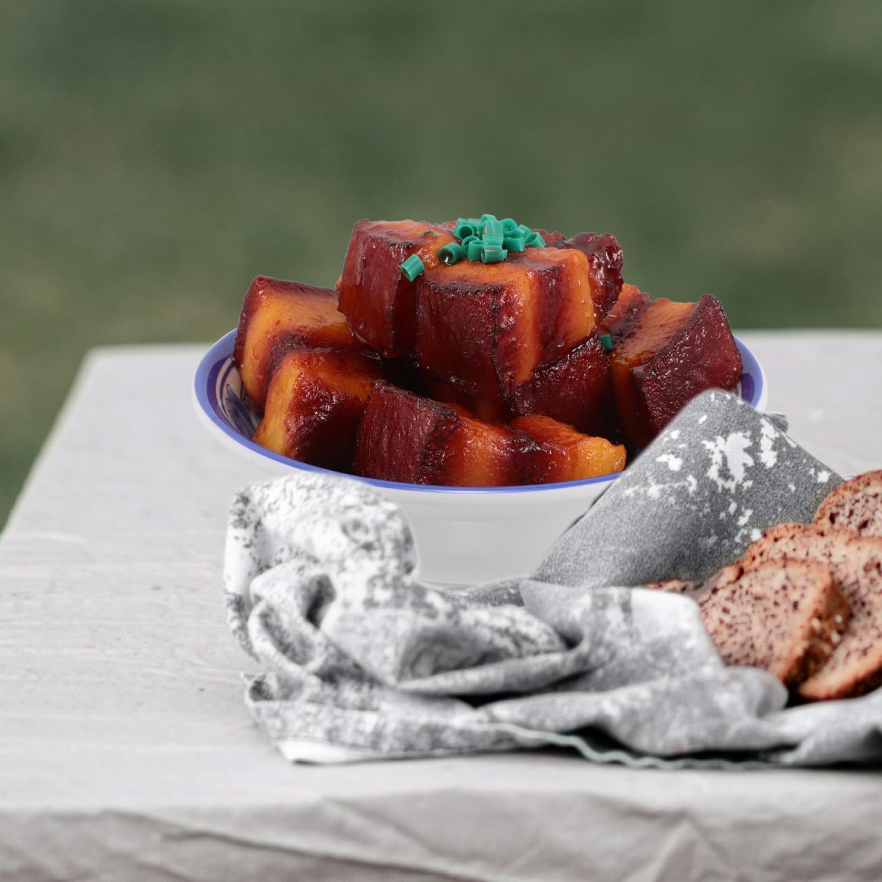 5.11 Inch YARNOW Fake Braised Pork Belly Realistic Simulated Food Model for Photography Props Restaurant Display