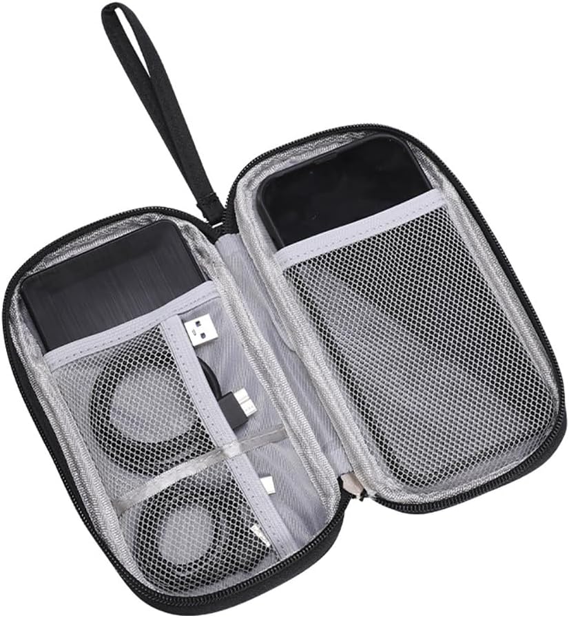 UUYYEO Small Travel Cable Bag Compact Cable Organizer Pouch Charger Cord Carrying Case Power Bank Holder Pouch Portable
