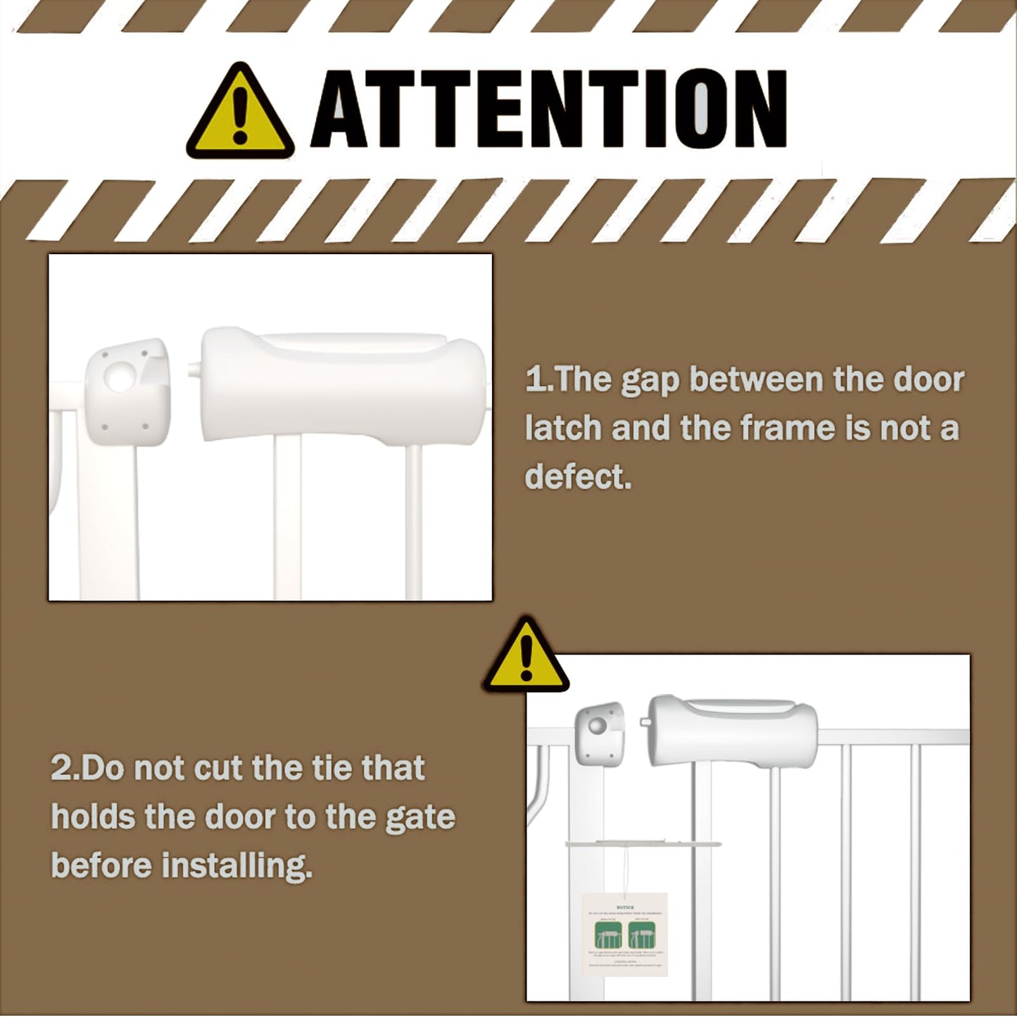 ALLAIBB Extra Wide Pressure Mount Baby Gate Auto Close Metal Child Dog Pet Safety Gates with Walk Through for Stairs,Doorways,Kitchen and Living Room (66.93-71.65"/170-182cm)