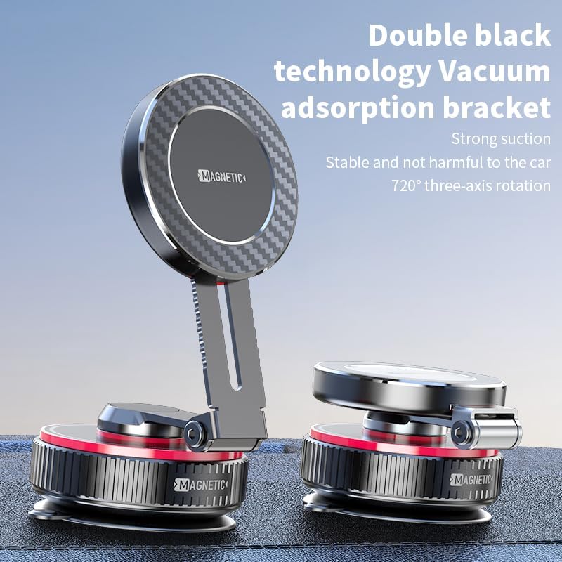 CSZAOA 2026 iPhone17 16 15 14 13 12 Upgraded Vacuum Magnetic Mobile Phone Holder Cars for Magsafe Car Mount, Exclusive