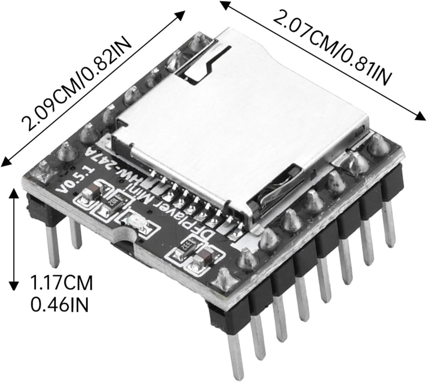 Aideepen 5PCS Mp3 MP3 DFPlayer Mini Player Board Module Voice Decode Board Support TF Micro SD Card U Disk WAV WMA