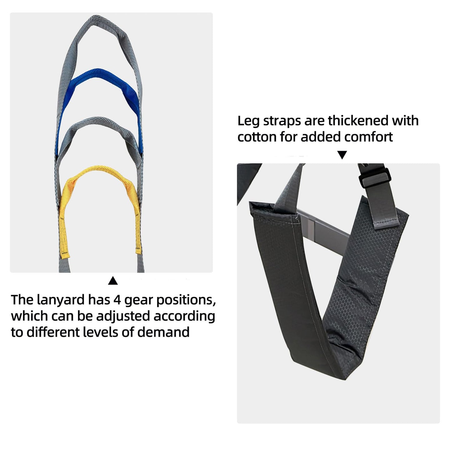 Adjustable Lift Walking Sling for Adults, Supportive Full Body Standing Harness Padded, Designed with Buckle Fastening Suitable for Patient Lifts for Walking