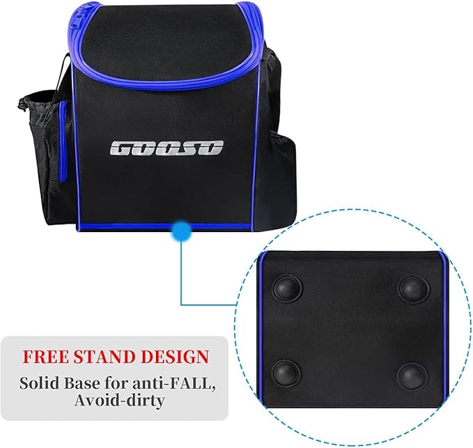Disc Golf Set with Bag - 12 PCS Flying Disc Golf Discs for Beginner with Putter, Midrange, Driver | Portable Disc Golf Backpack Holds 28+ Discs Free Stand Bag Design for Convenient Use