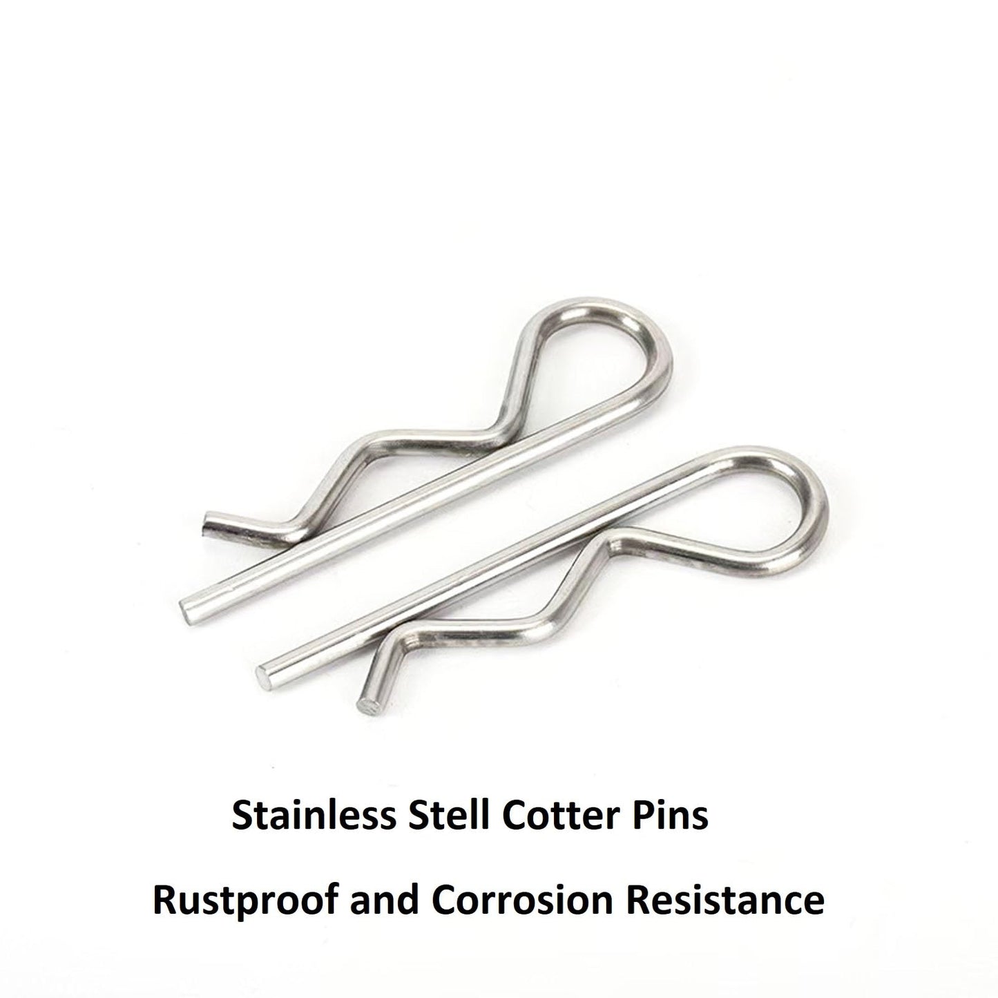 8Pcs Cotter Pins, Heavy Duty Hitch Pins Clip R Clips Cotter Pins, Stainless Steel Spring Retaining Wire Hair Pins， Large for Trailer Tractors Mower Carts Truck Pin Clip M4x75mm