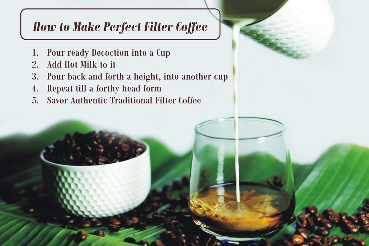 Raslok South Indian Coffee Maker | Convenient 5-6 Cup Coffee Maker | Decoction Maker Brewer Dripper,Stainless Steel Coffee Filter- 300ml