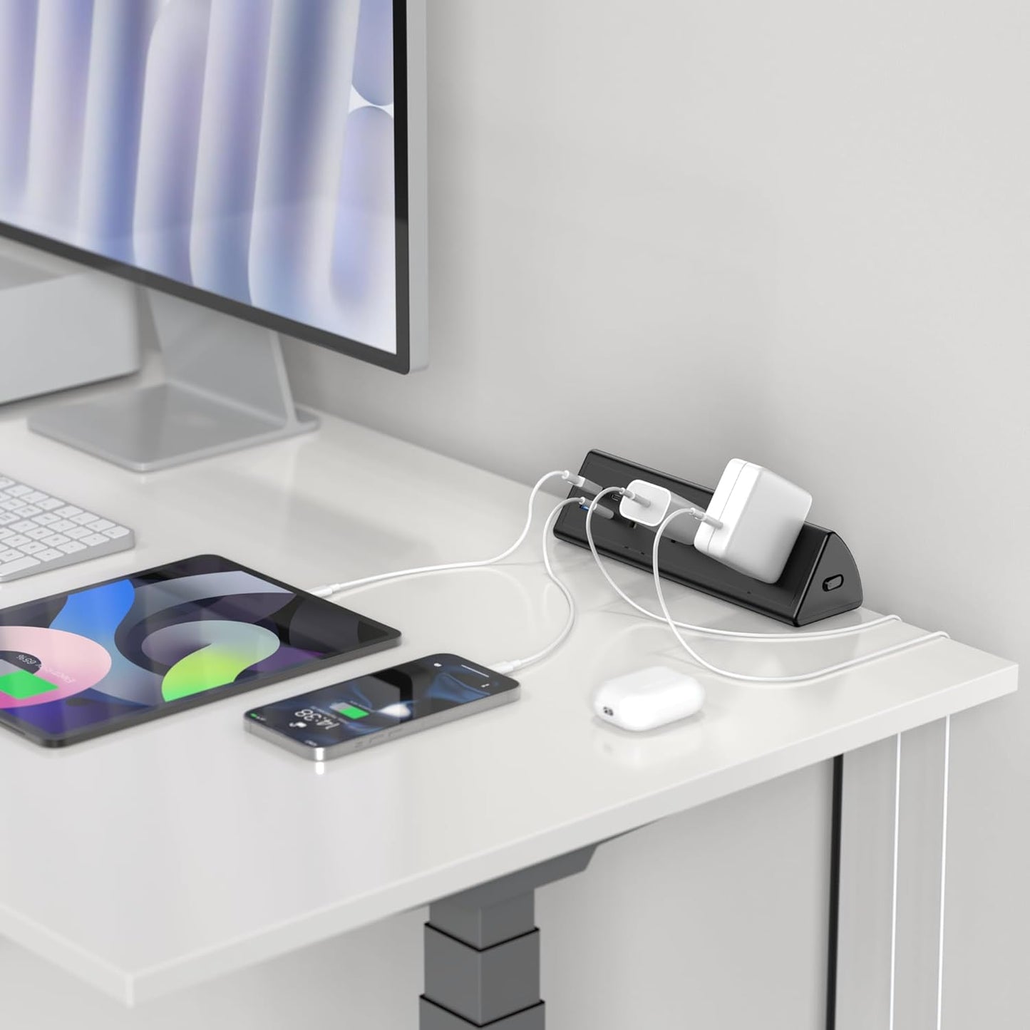 Jgstkcity Strip,20W Mount,1875W Outlets,2 USB-C,2 6 Desk Clamp Power Fast Charging Station,Surge Protector Nightstand