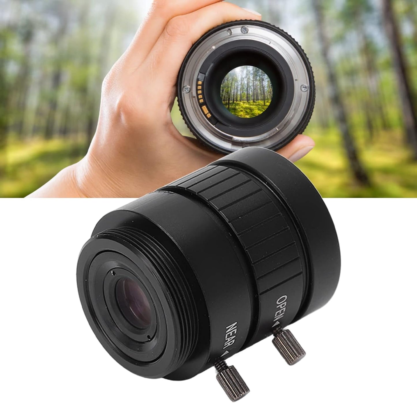 SYH&AQYE 3MP 8mm 48 CS Mount Lens, Focus Length Manual Aperture, Field of View Lens for Surveillance DIY Camera
