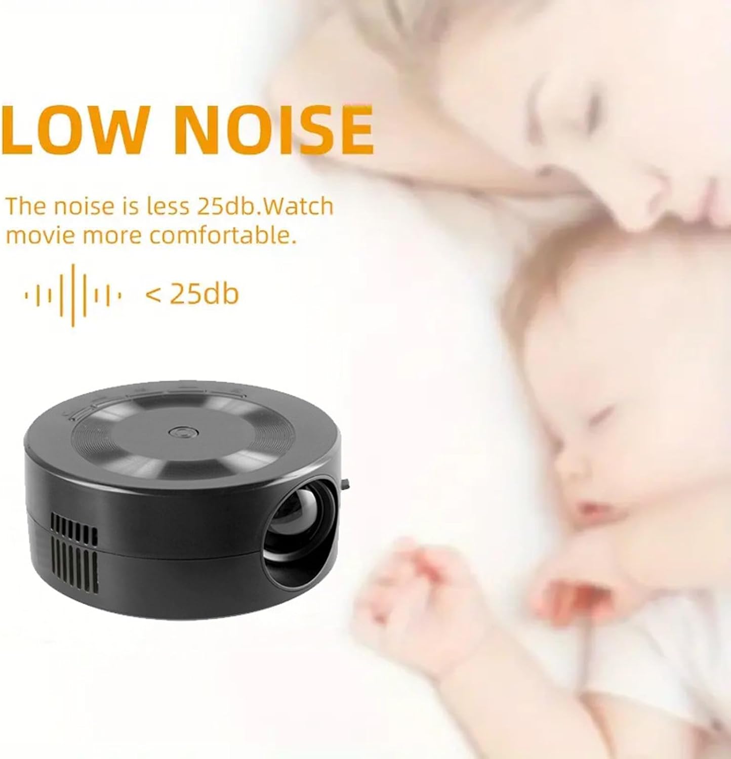 Ejoyous 1080p Mini Projector, Portable Small Video Projector Home Theater LED Movie Projector with Same Screen Function