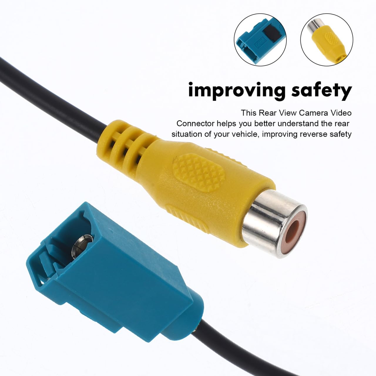 Generic Backup Camera Video Harness Adapter for Navigation Durable Reverse Display Connector for Cars High-Definition