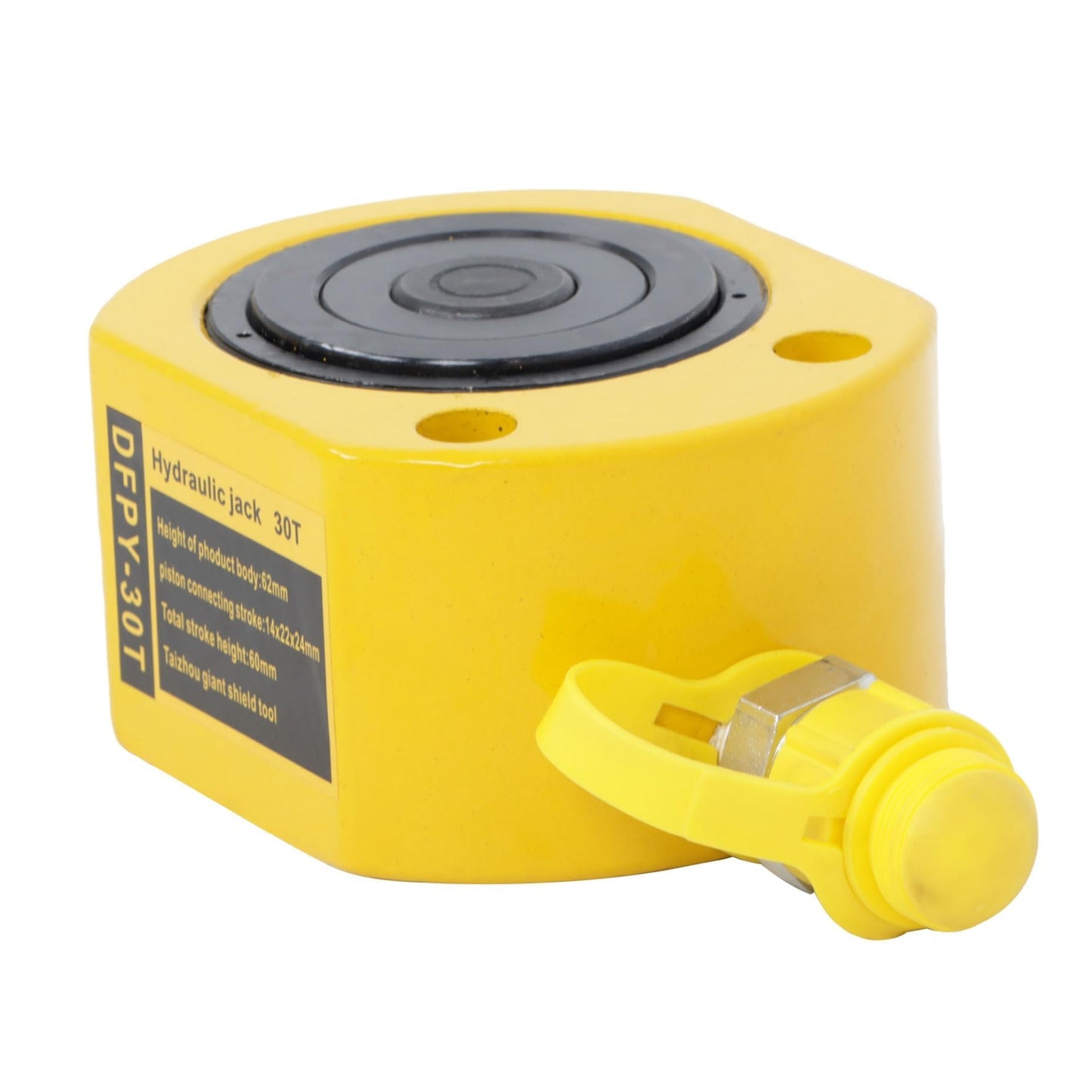 kimllier Low Profile Hydraulic Cylinder 30T 60mm Stroke Multi-Section Ram Jack for Industrial Machinery, Shipyard and Bridge Construction Lifting