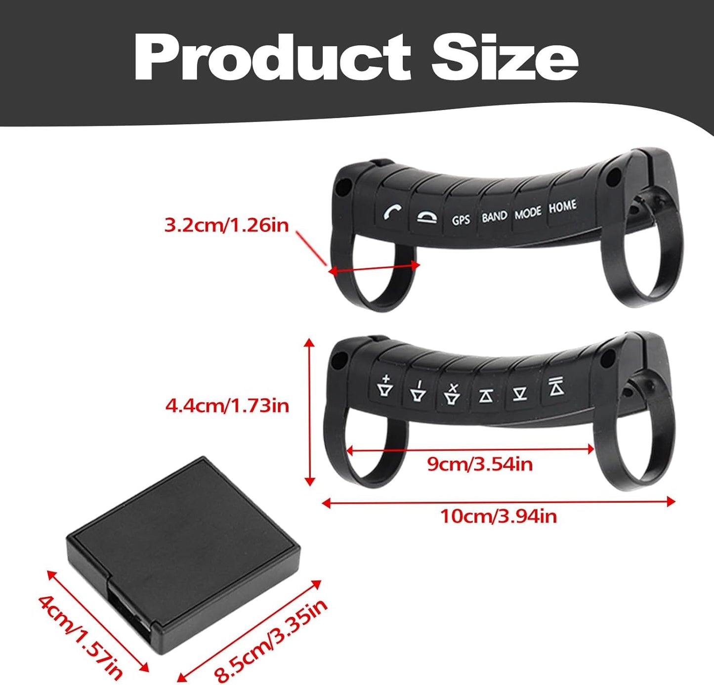 Tomotato Universal Wireless Steering Wheel Control - Compatible with Car DVD/Radio/Navigation Systems, Plug & Play