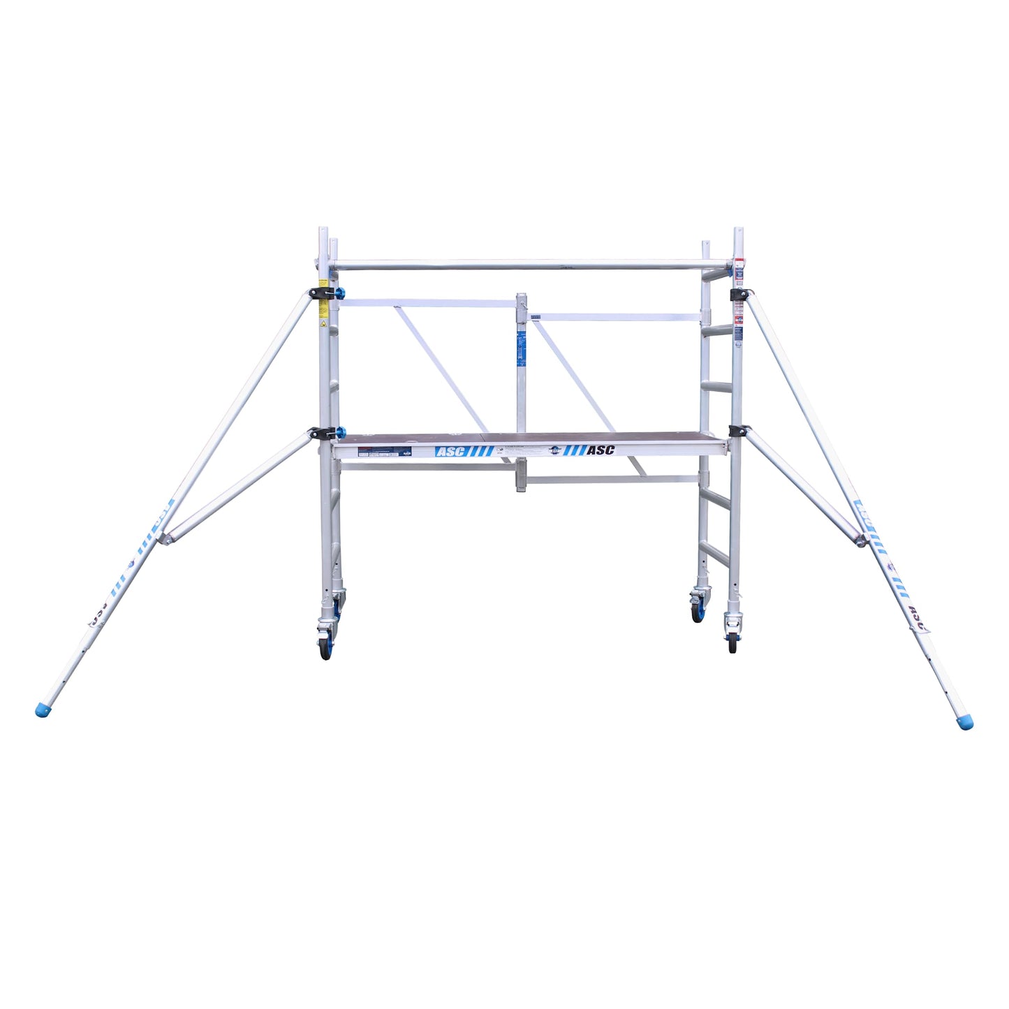 ASC Group A-Line Aluminum Scaffold Advanced | Stackable Folding Tower with Hatch | Stacked Load Capacity of 1000 lbs | 8'8" Stacked Platform Height - 16'4" Working Height | Multipurpose Scaffolding