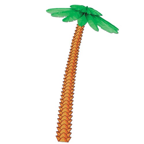 Beistle Jointed Palm Tree with Tissue Fronds, 6-Feet 4-Inch