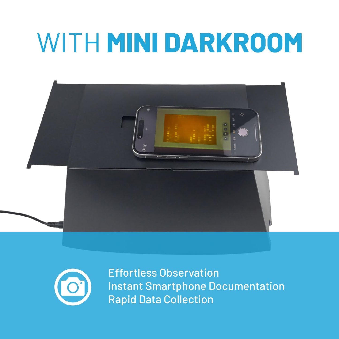Blue LED Light Transilluminator 470nm for Gel Electrophoresis Visualization and Gel Cutting