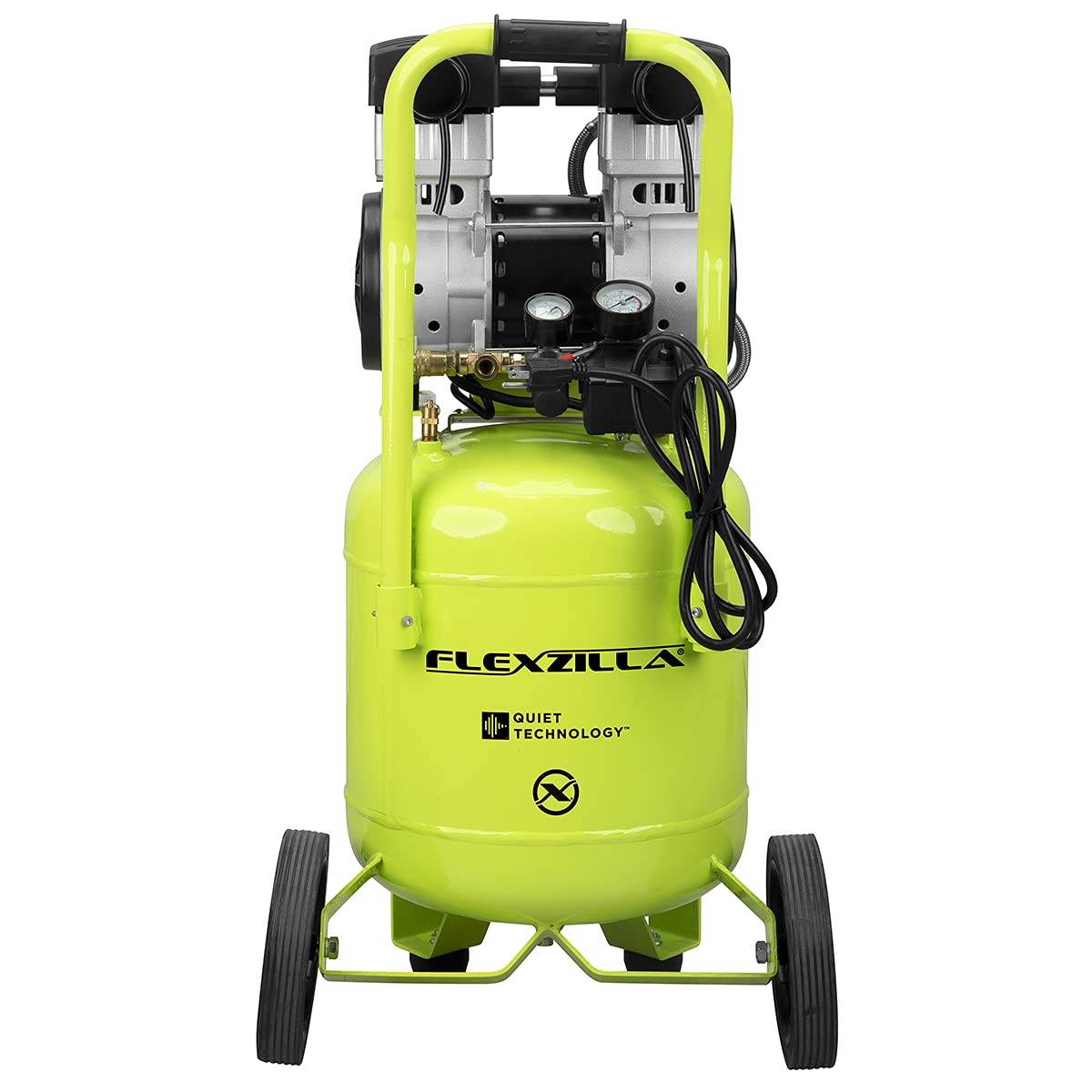 Flexzilla Portable Air Compressor with Quiet Technology, 2 HP, 10 Gallon, Industrial Grade Pump - CB20100F