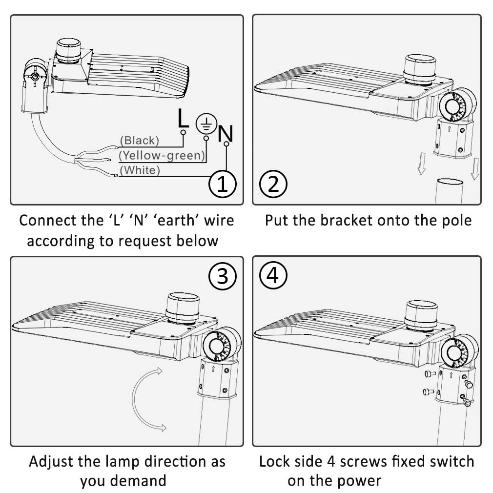 ledmo 3 Pack LED Parking Lot Lights with Photocell Slip Fitter 26000lm Outdoor Dusk to Dawn Commercial Shoebox Pole Lighting Flood Security Lamp for Street Area Stadium 5000K 200W