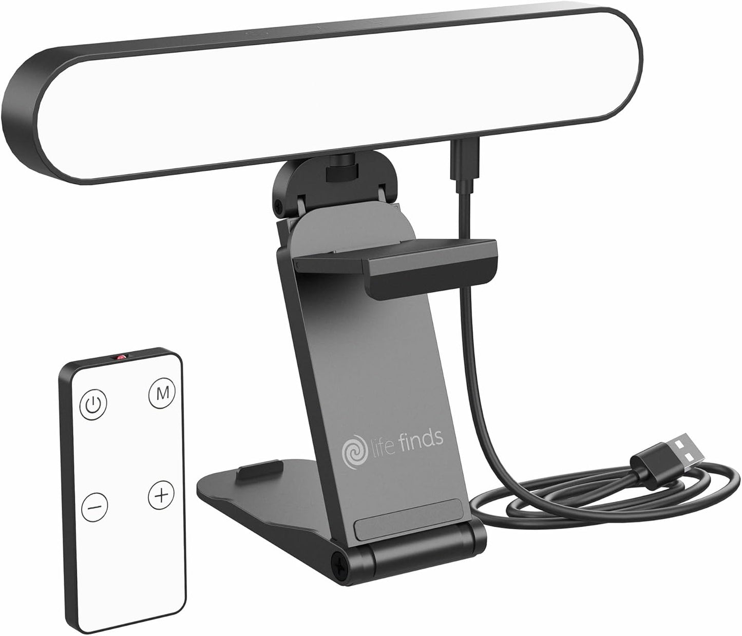 Life Finds LF-WL1 Webcam Light for Streaming on Monitor or Laptop, Freestanding Video Conference Lighting, Black