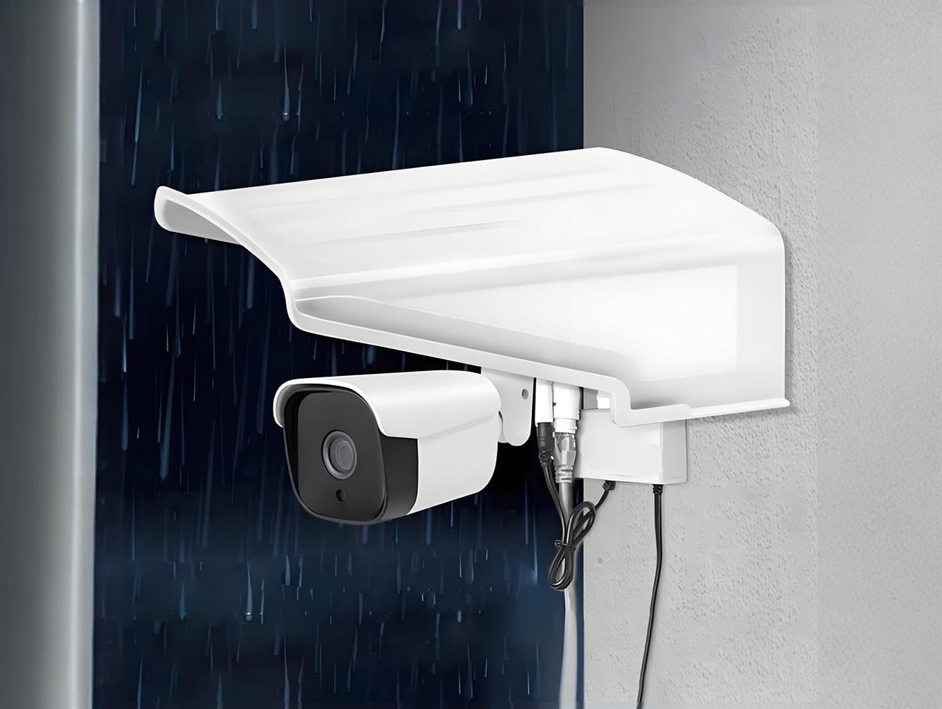 Cover(2PCS)) Universal Sun Rain Shade Camera Cover Shield Security Camera Protective Roof for CCTV Surveillance Camera