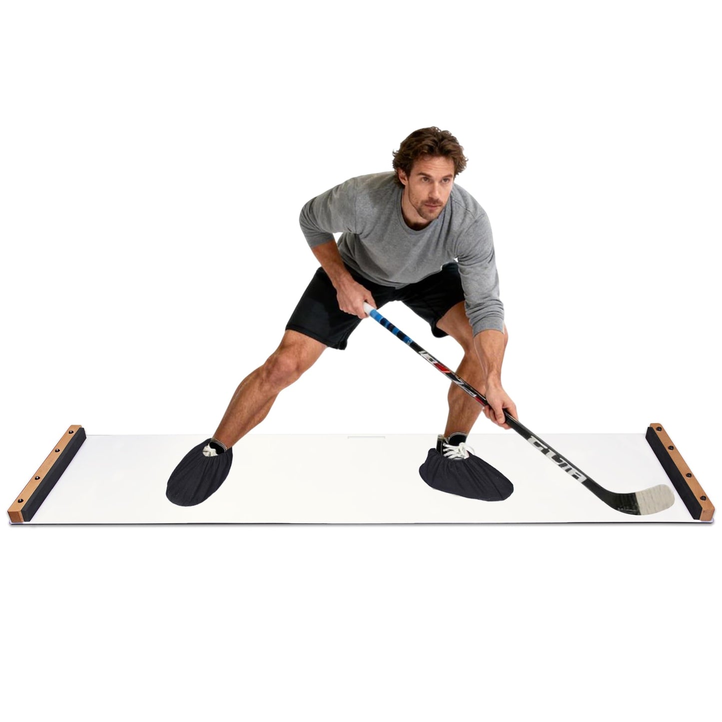 kasifei Professional Slide Board (78“ x 20”) for Exercise at Home, Lateral Slide Training Equipment with Bumpers, Hockey Training Equipment for Low-Impact, Home Gym Workout Equipment
