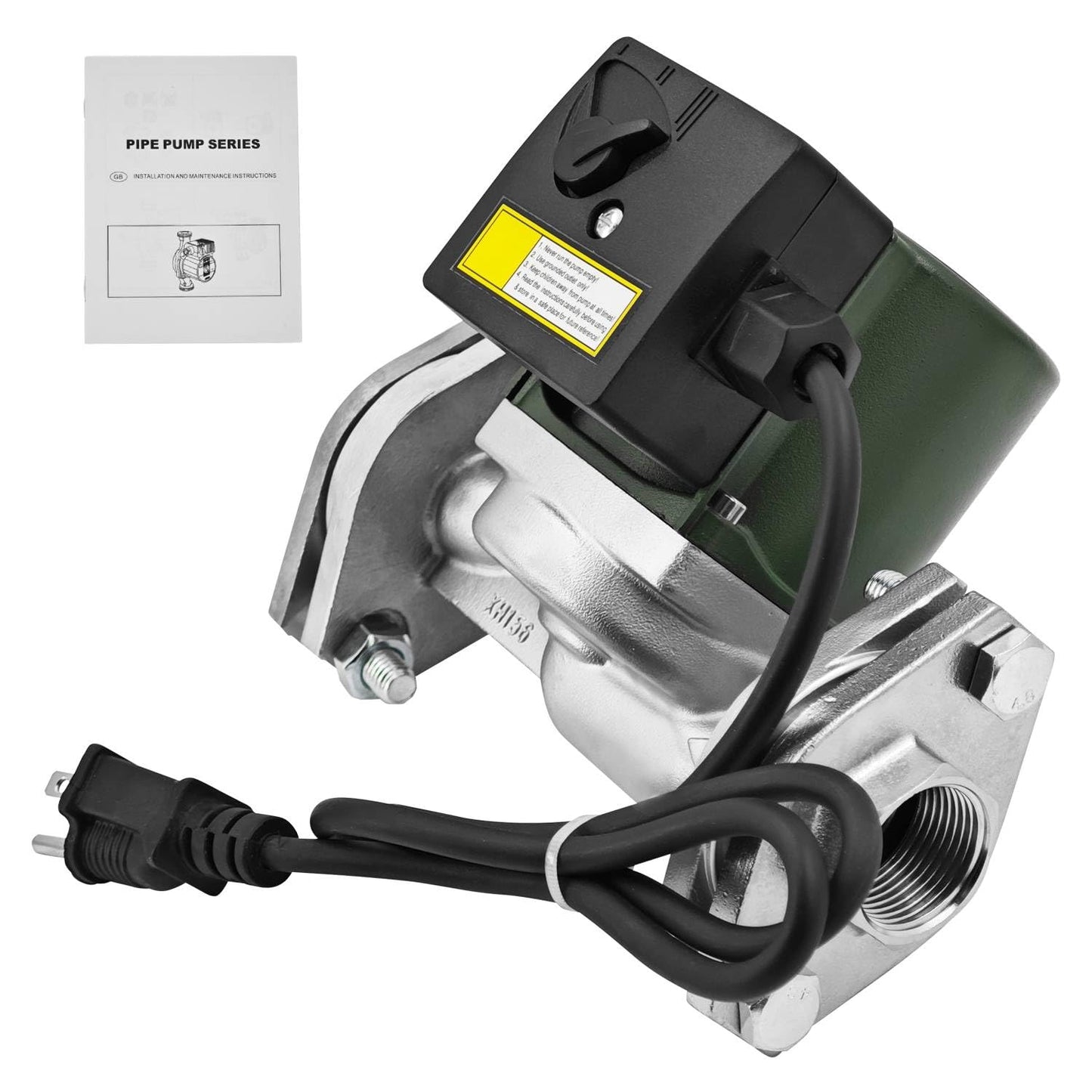 Beenhuco 0013-SF3 Stainless Steel 1/6 HP Circulator Pump 115V SS Circulator Pump with Rotated Flange Replacement for 0013-SF3