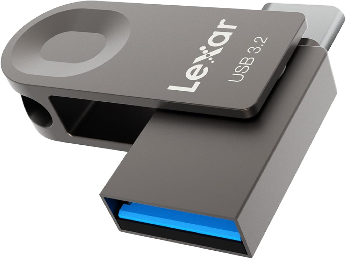 Lexar E32C 64GB 3.2 1 100MB/s 3.0/2.0, Type-C USB Flash Drive, USB-A&USB-C Gen Dual Drive OTG Read, Thumb Drive Swivel