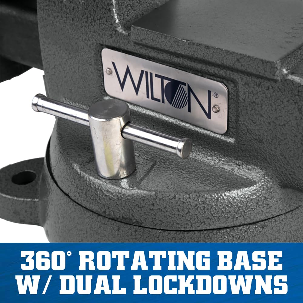 Wilton Mechanics Bench Vise, 6" Jaw Width, 5-3/4" Jaw Opening, 4-1/8" Throat (Model 746)