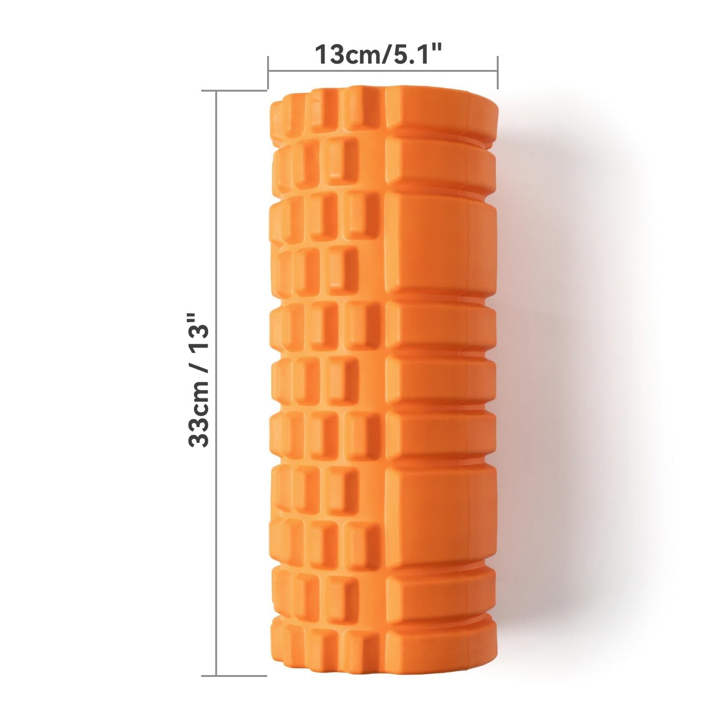 Krightlink Foam Roller High Density 13" Patented Exercise Roller for Deep Tissue Muscle Massage, Muscle Massage and Myofascial Trigger Point Release, Relieves Muscle Pain, Improves Mobility (Orange)