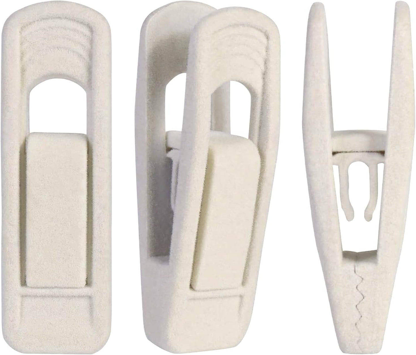 Trgowaul Velvet Hangers - Durable Clips for Thin Pants | 20-Pack in Beige
