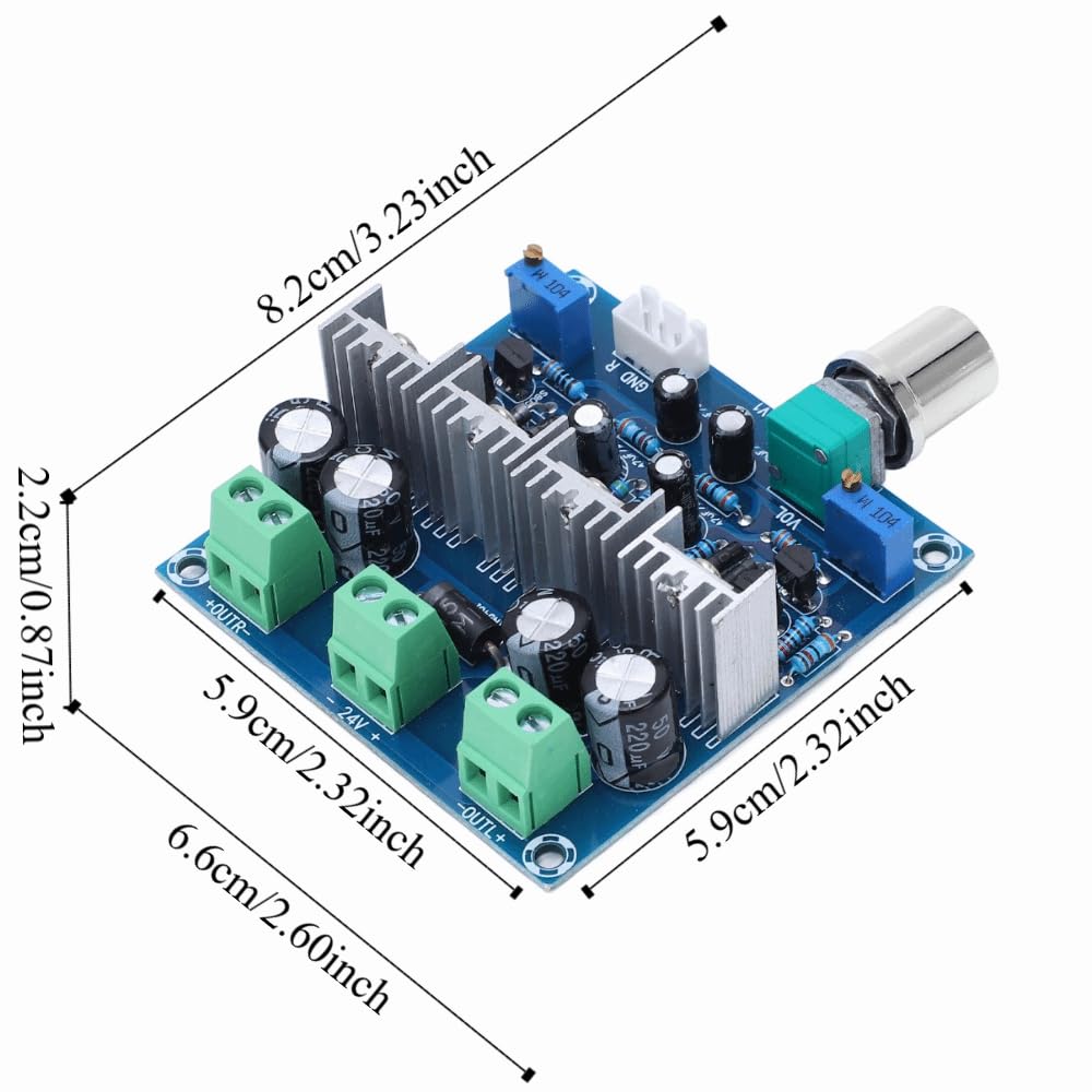 Chiffonade 2 15W+15W 24V Class A Amplifier Board Channel - DC Power Audio Module for Home Theater Speakers, Short