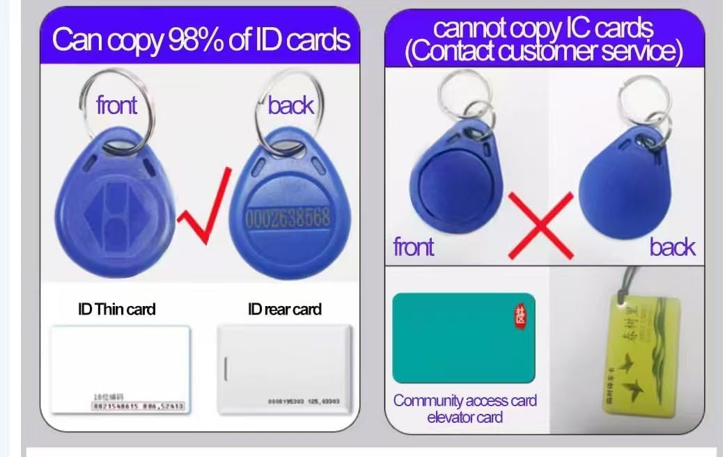 Bivpreom 125khz 125khz 5pcs T5577 5pcs T5577 RFID Reader Writer,Handheld RFID Copier,RFID Reader for Id and Hid Cards