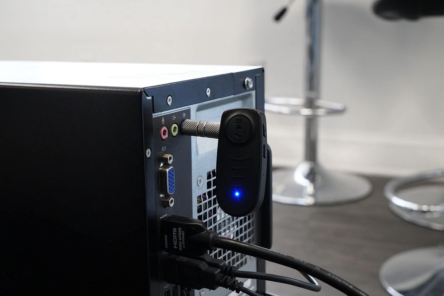 Rockville (2), 5.0, 35ft BT-Link Bluetooth Adapters Aux to Bluetooth Wireless Sync, DSP Audio, Range, Perfect for Home