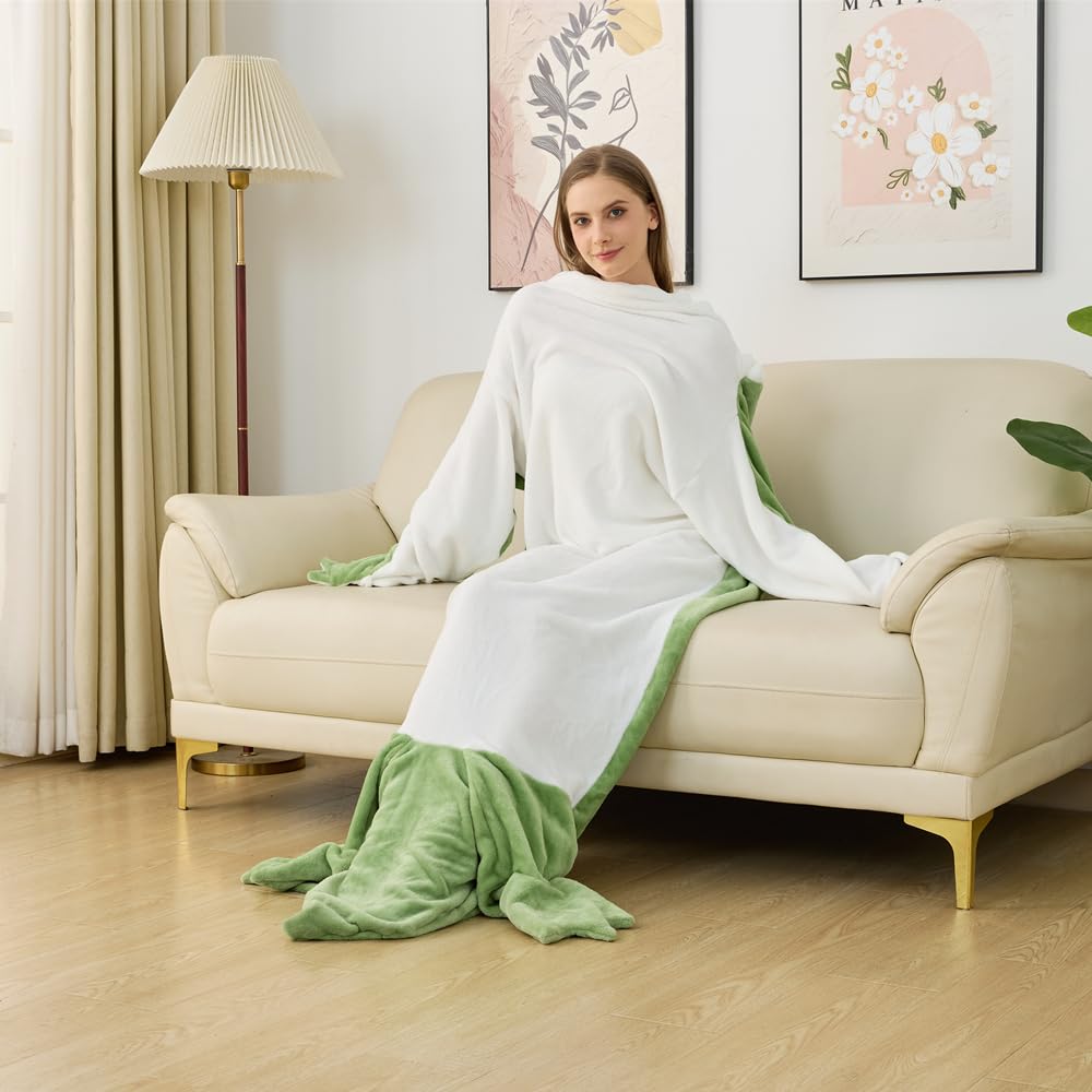 Wearable Dinosaur Blanket Animal Sleeping Bag Super Soft Warm Cozy Flannel Fleece - Cosplay Dinosaur Gifts (XS Fit for Height 3'9"-4'5")