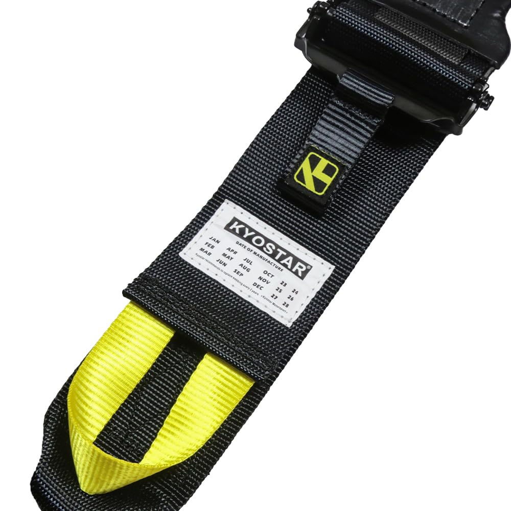 Kyostar 5 Point Safety Harness Racing Seat Belt 2"+3" Camlock Quick Release Premium Quality Heavy-Duty Soft Webbing Universal Black