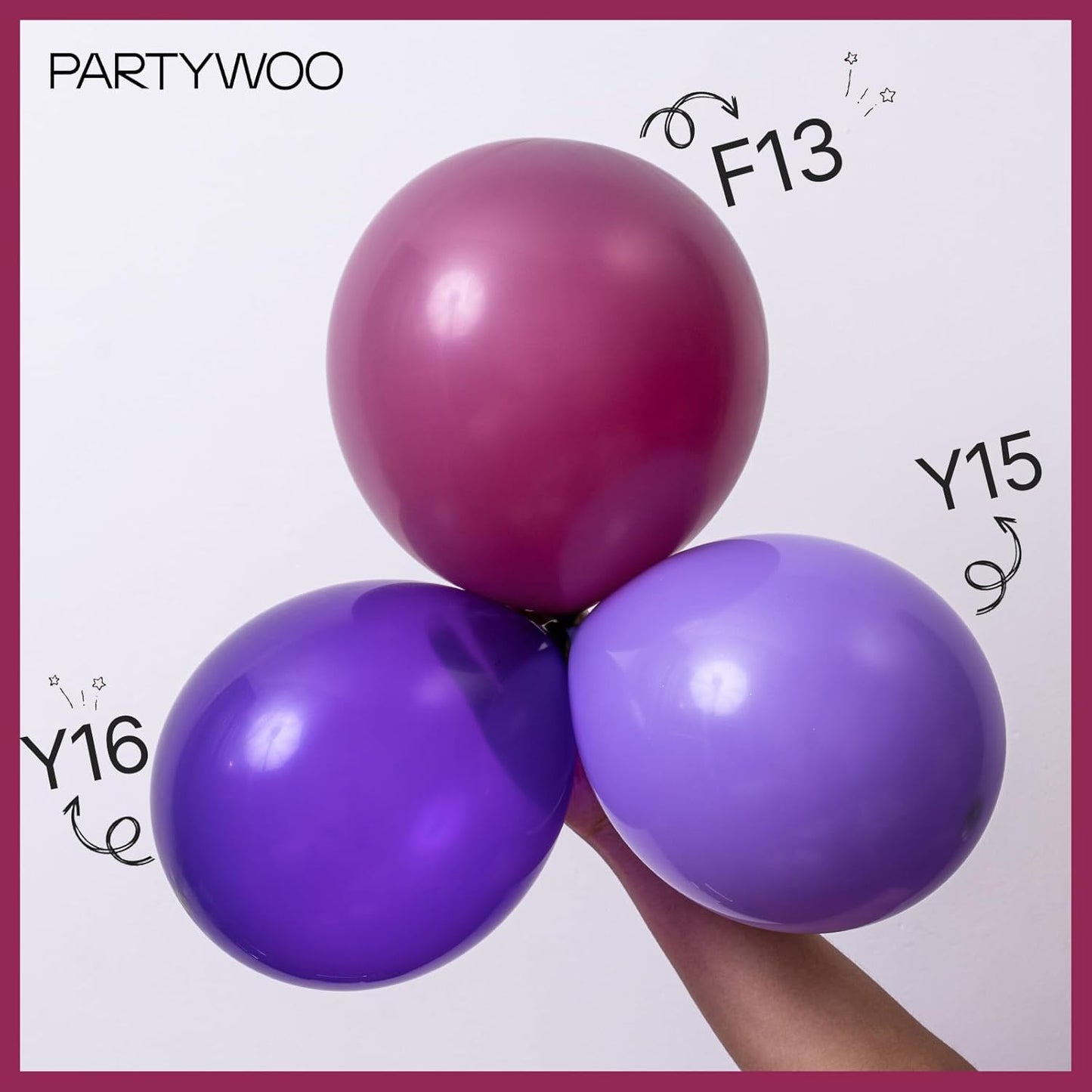 PartyWoo Dark Purple Balloons - 50 Pcs 12 Inch Latex Helium Balloons for Graduation & Events