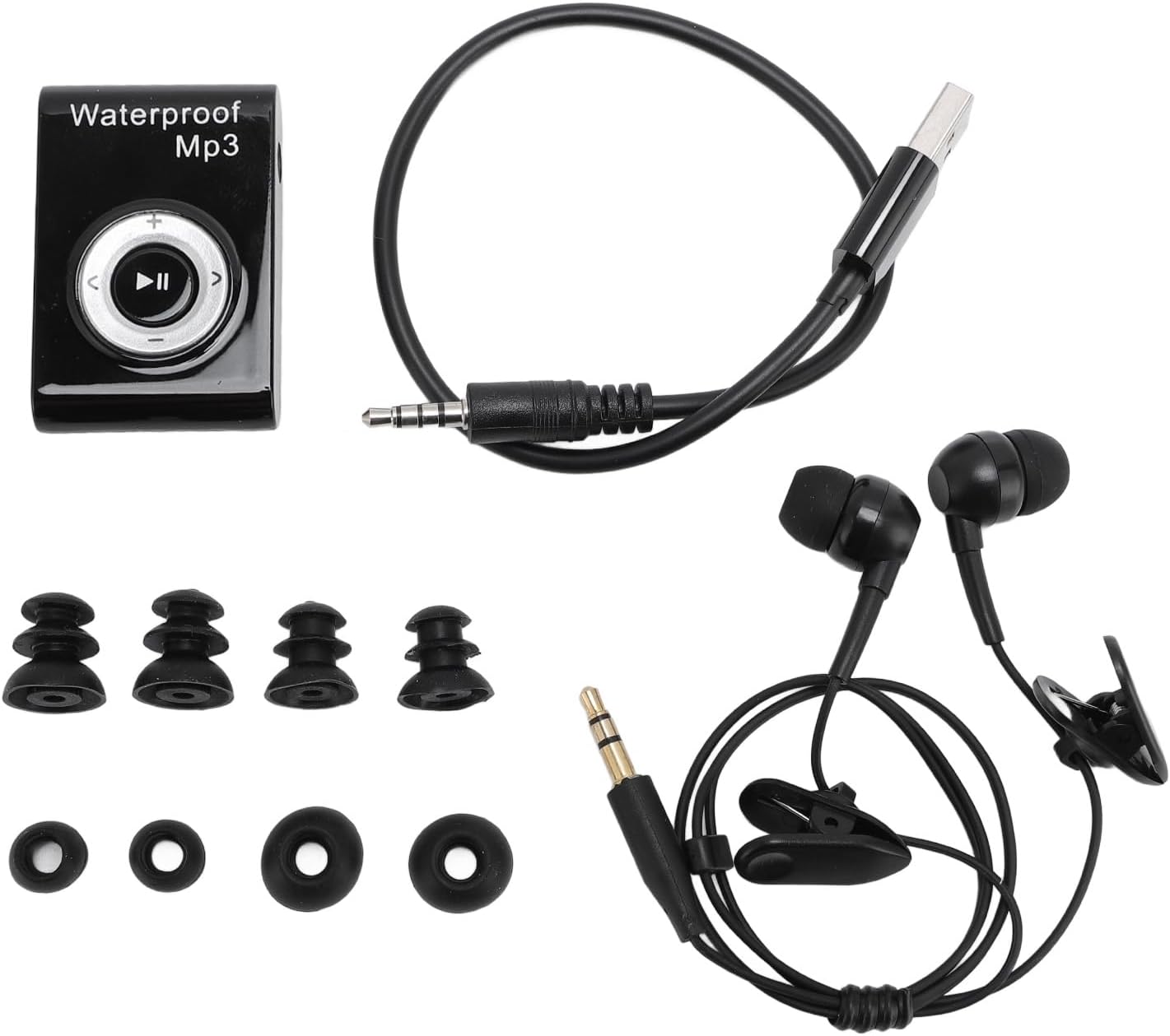 TIKATARER 8GB MP3 IPX8 Swimming, Memory Water Proof Player, Rating Underwater Music Player, Portable Sports