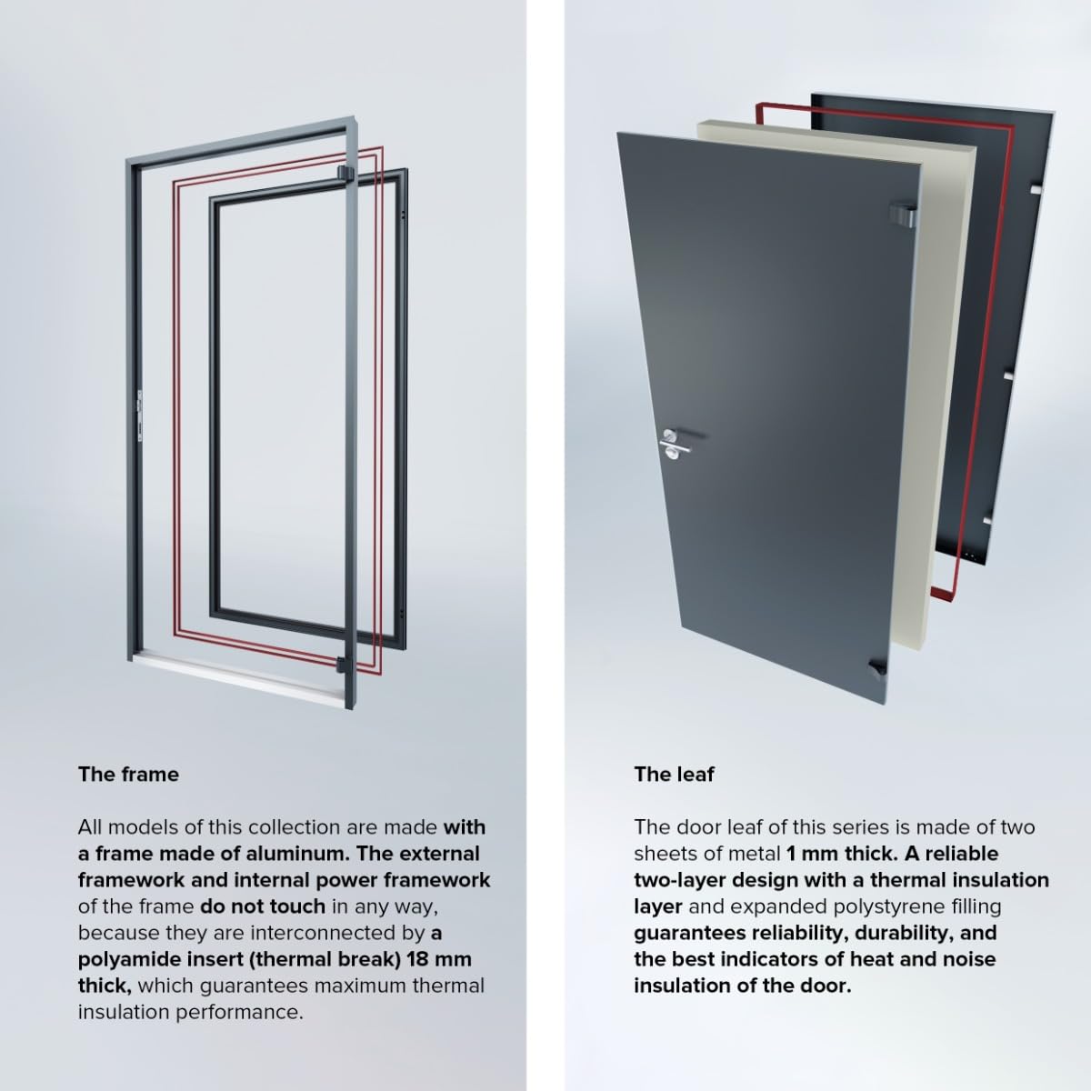 VDOMDOORS Front Exterior Prehung Steel Door/Cynex 6777 Black/Side Exterior Window/Stainless Inserts Single Modern Painted-W32+12" x H80-Right-hand Inswing