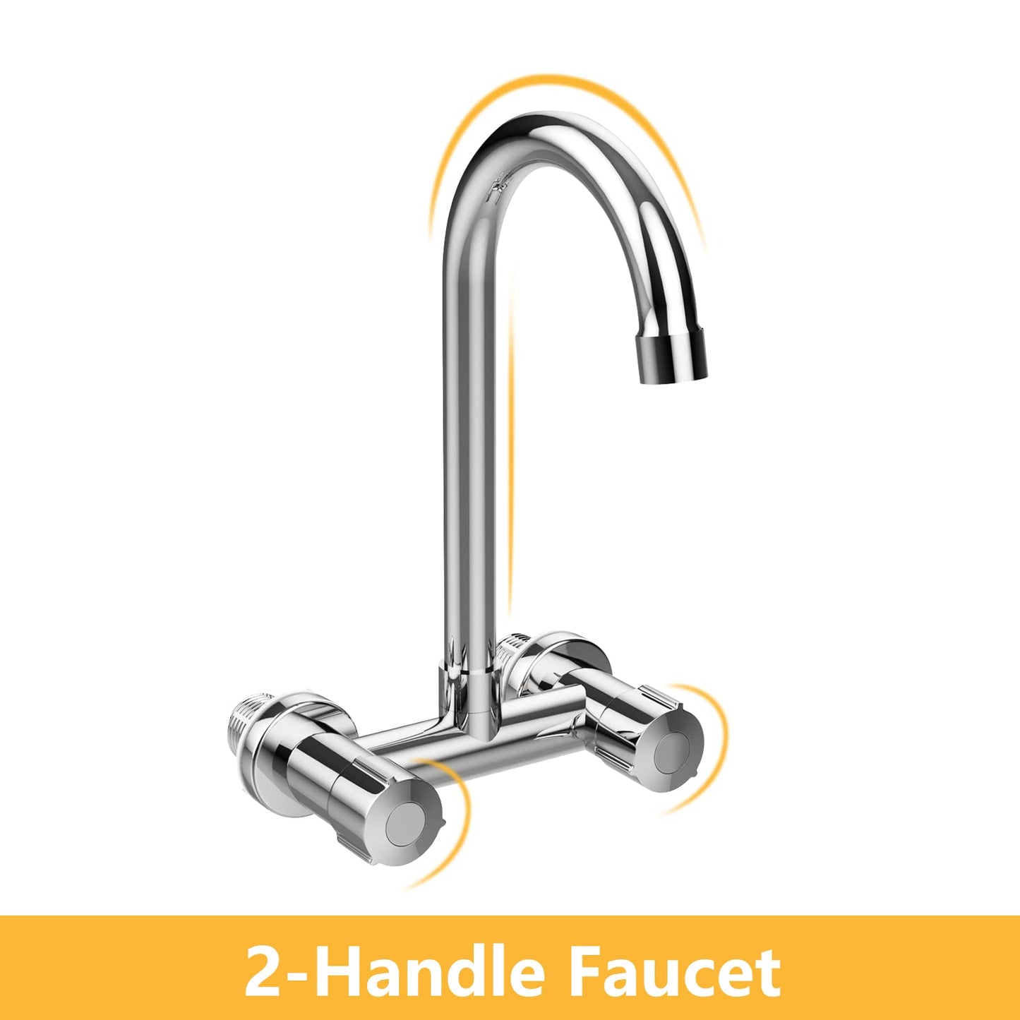 VINGLI Commercial Hand Wash Sink Stainless Steel Bar/Prep with Side Splash Guard, Wall Mount Utility Sink with Faucet, Heavy Duty Washing Basin for Restaurant, Home Kitchen 17W x 15D x 14H