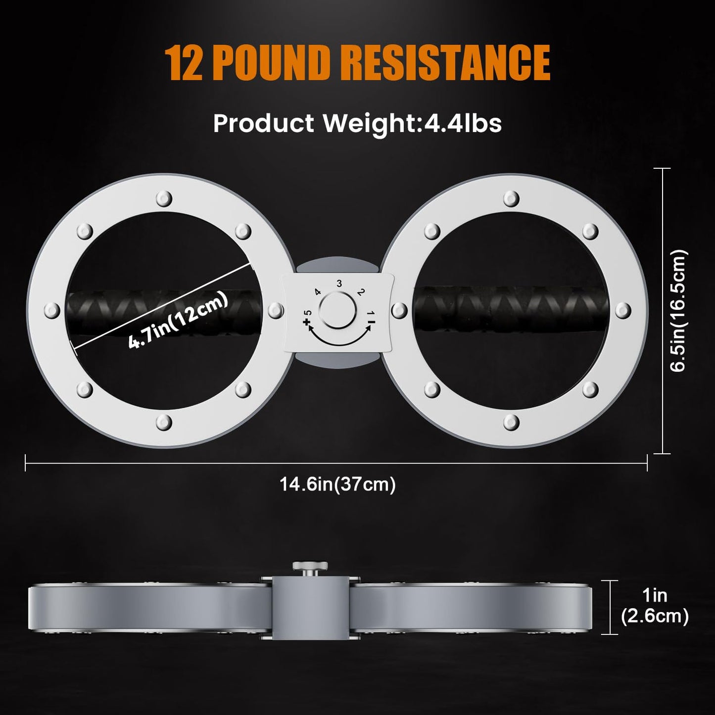 POZOERA Burn Machine Arm Workout - Forearm Trainer Strengthener with 12LB Adjustable Resistance, Arm Exercise Equipment for Men&Women with 360 Degree Rotator