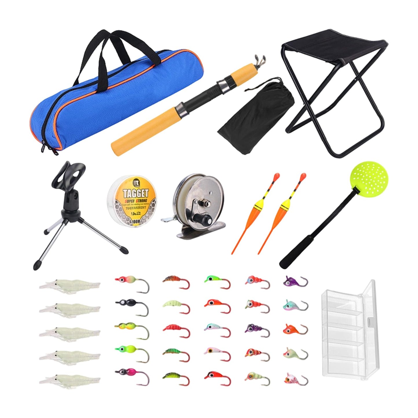 Ice Fishing Gear Durability Nylons and Construction with Heavy Type Iron Tool for Extreme Weather Conditions Quickly Access Ice Fishing Equipment Bag