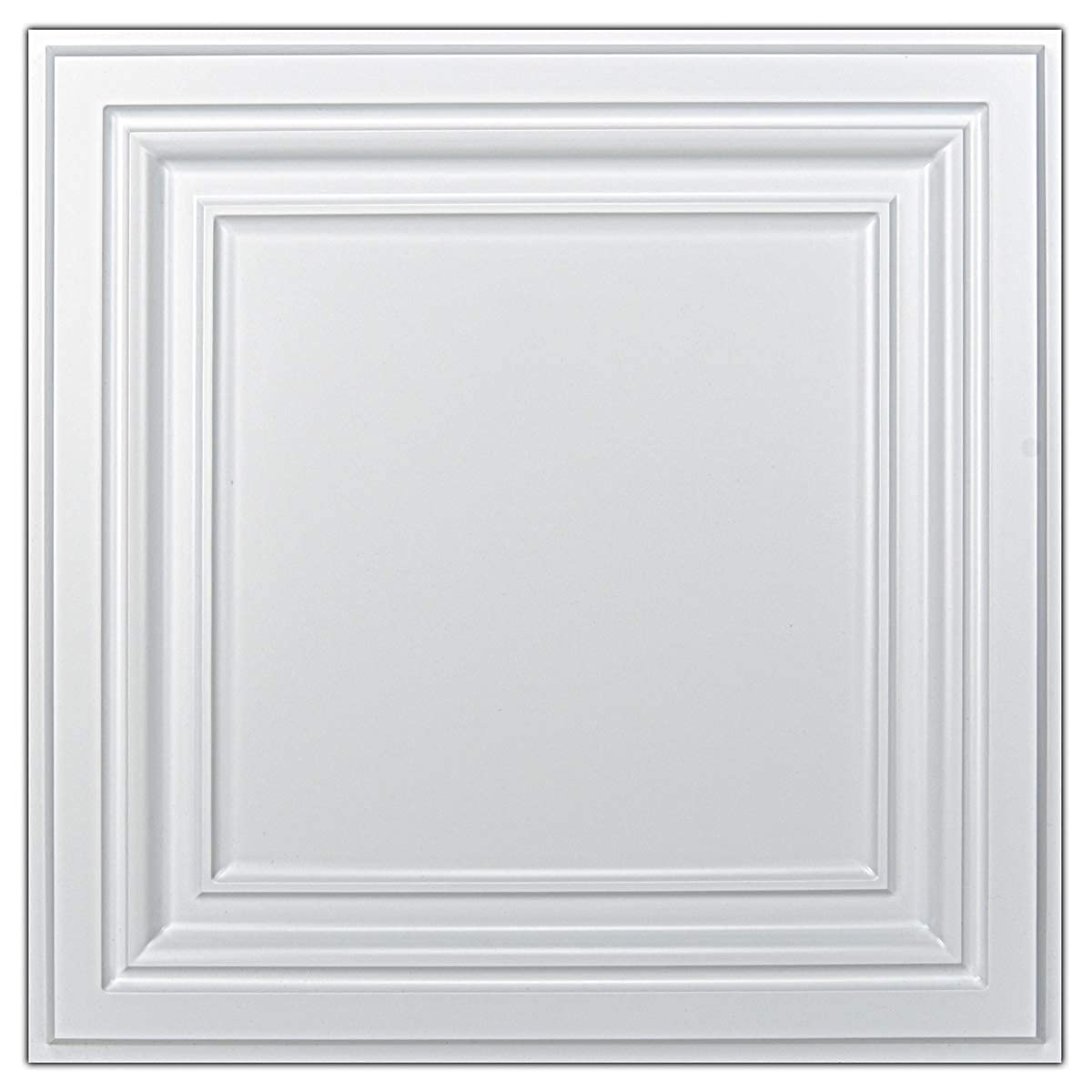 Art3d PVC Ceiling Tiles, 2'x2' Plastic Sheet in Pure White (48-Pack, Multi-Pack)