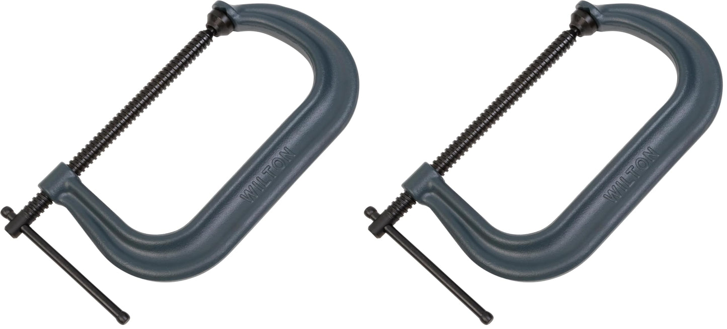 Wilton C-Clamp, 8-1/4" Opening, 4-15/16" Throat, 6900 Lbs. Clamping Force (Model 408) (Pack of 2)