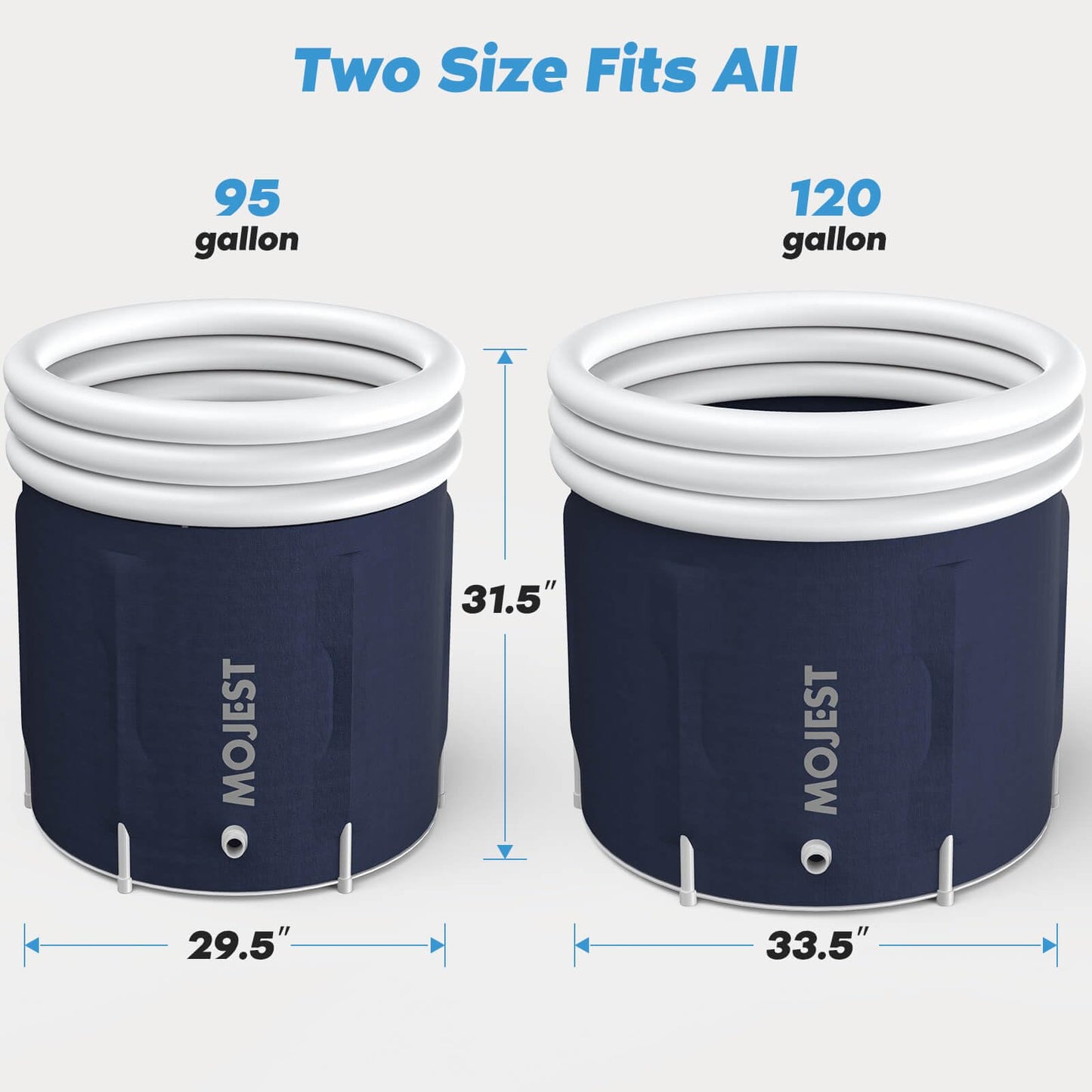 95-Gallon Ice Bath Tub with Premium, Long-Lasting Insulation – Perfect as a Cold Plunge Tub for Temperature Control, Relaxation, and Recovery. Durable and Portable for Indoor/Outdoor Use
