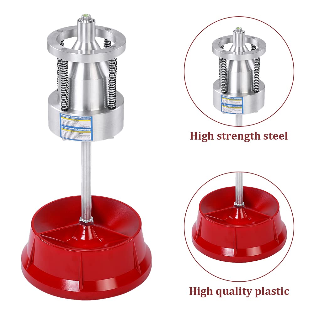 Portable Bubble Wheel Balancer, Heavy Duty Professional Tire Rim Balancing Machine Hubs Wheel Tire Balancer Bubble Level Heavy Duty Rim for Automotive Cars Trucks