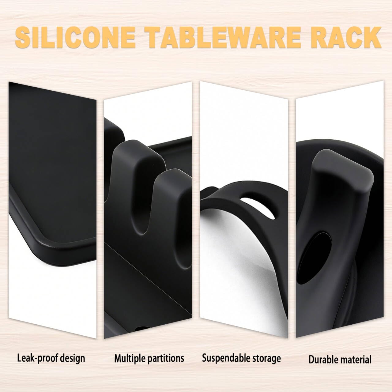 Kitchen Spoon Kitchen Gadget Holder for Ladles Rest Spoon Holder for Stove Top Black 3 Pcs (3, Black)