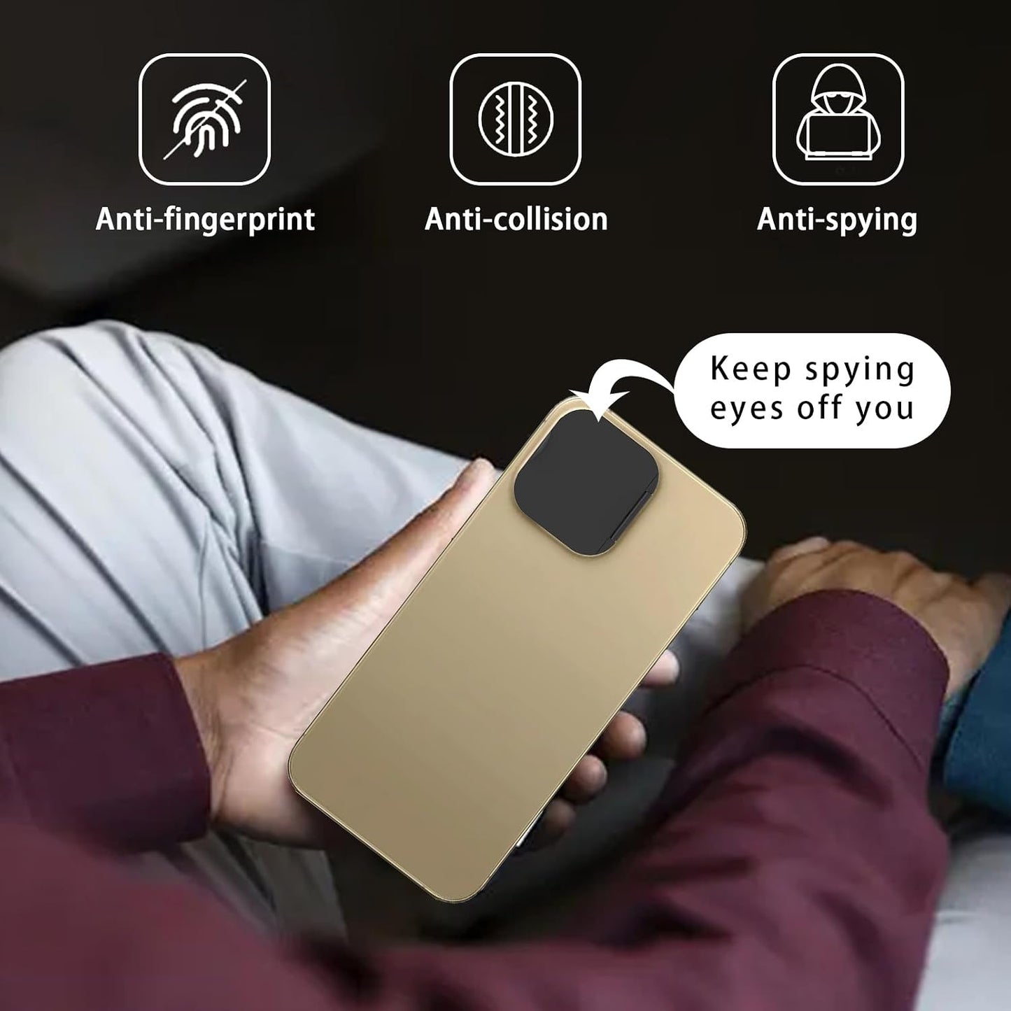 EYSOFT 16 16 Recognition2Pack Privacy Cover Compatible for iPhone Pro/iPhone Pro Max with Front Camera Cover,Protect